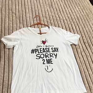 Dolce & Gabbana White Graphic Tee